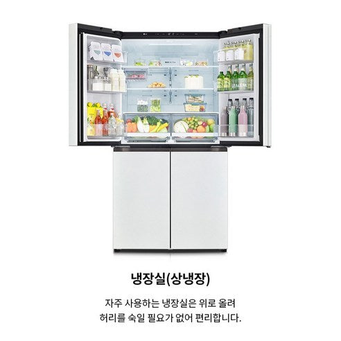 LG 오브제컬렉션 870L 매직스페이스 메탈 4도어 디오스 냉장고: 저소음 에너지 효율 1등급