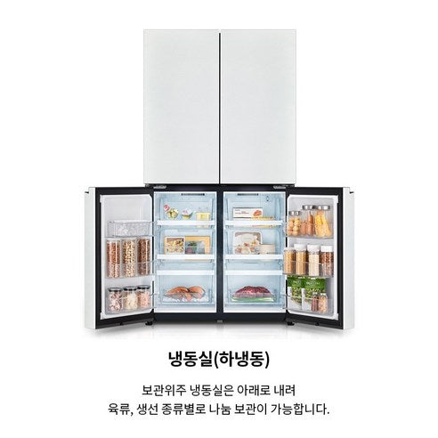 LG 오브제컬렉션 870L 매직스페이스 메탈 4도어 디오스 냉장고: 저소음 에너지 효율 1등급