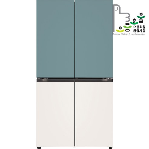 LG 오브제컬렉션 870L 매직스페이스 메탈 4도어 디오스 냉장고: 저소음 에너지 효율 1등급